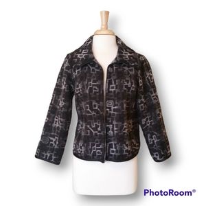 Due Per Due Vintage Reversible Wool Blend Jacket. Size M